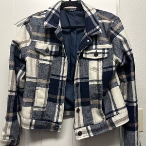 Stoosh Blue Plaid Shacket - Large